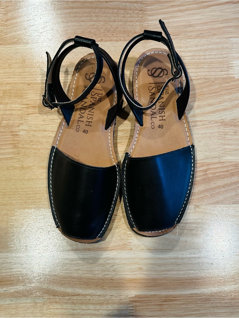 Women's Black Ankle-Strap Sandals - The Spanish Sandal co